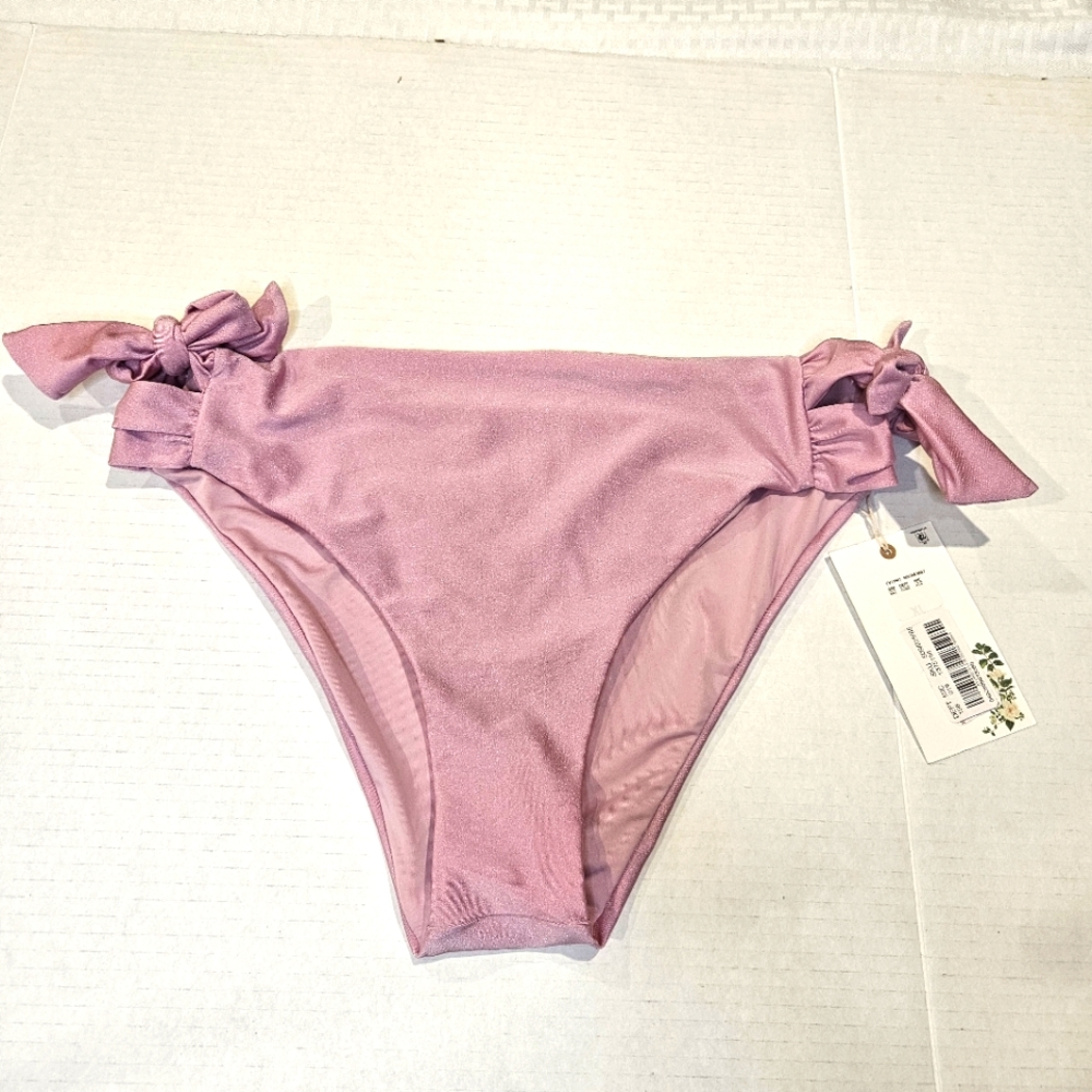 NWT Chelsea and Violet bikini bottom bow detail  size LX